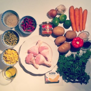 ingredients aguadito de pollo